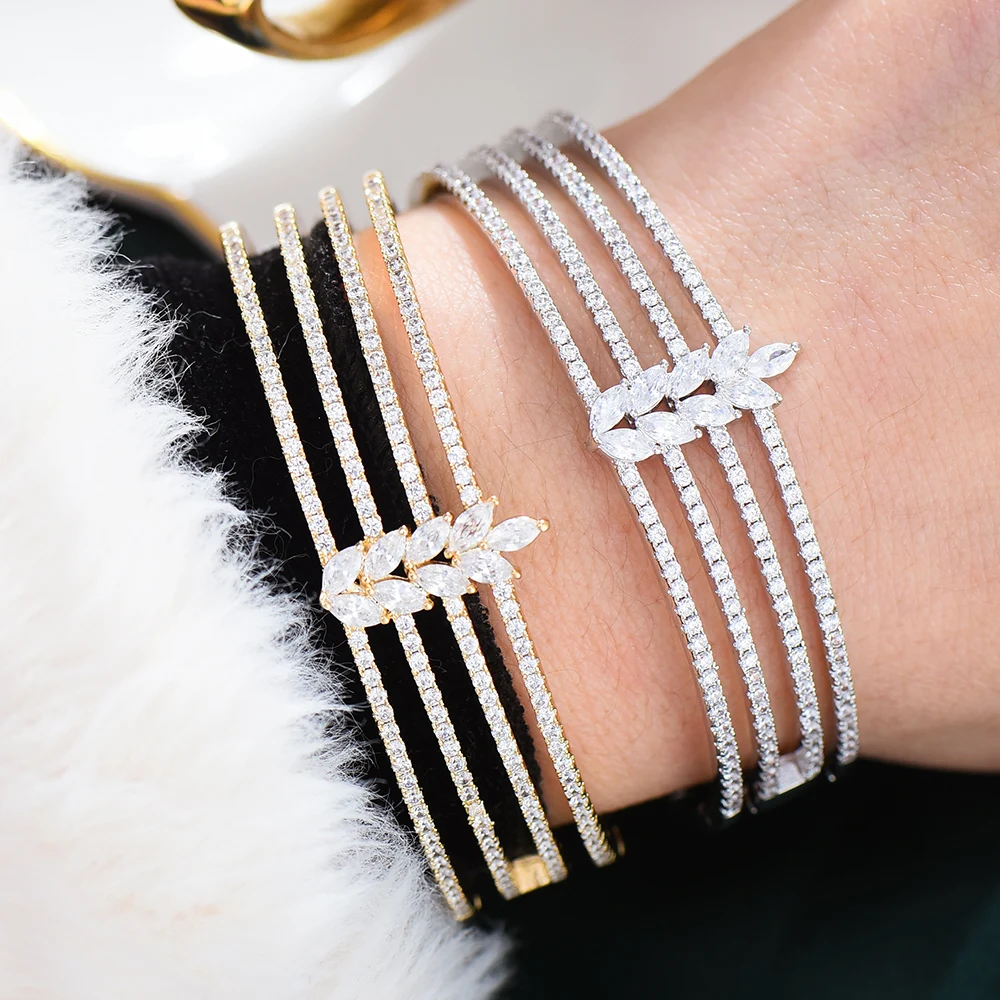 

GODKI Luxury Fashion Trendy Bangle Bracelet Ring Jewelry Sets for Women Wedding Engagement Dubai Jewelry Sets parure bijoux 2020