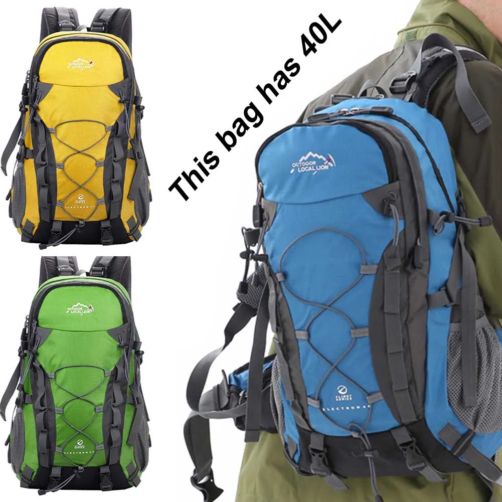 Multi Pockets Large Capacity Wear Resistant Waterproof Travel Adjustable Straps Hiking Camping Climbing Sports Backpack Outdoor