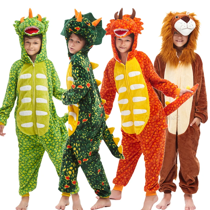

Kids Unicorn Pajamas for Kids Animal Sleeping Dinosaur Romper pajamas Baby New Winter Costume for Boy Girl Jumspuit