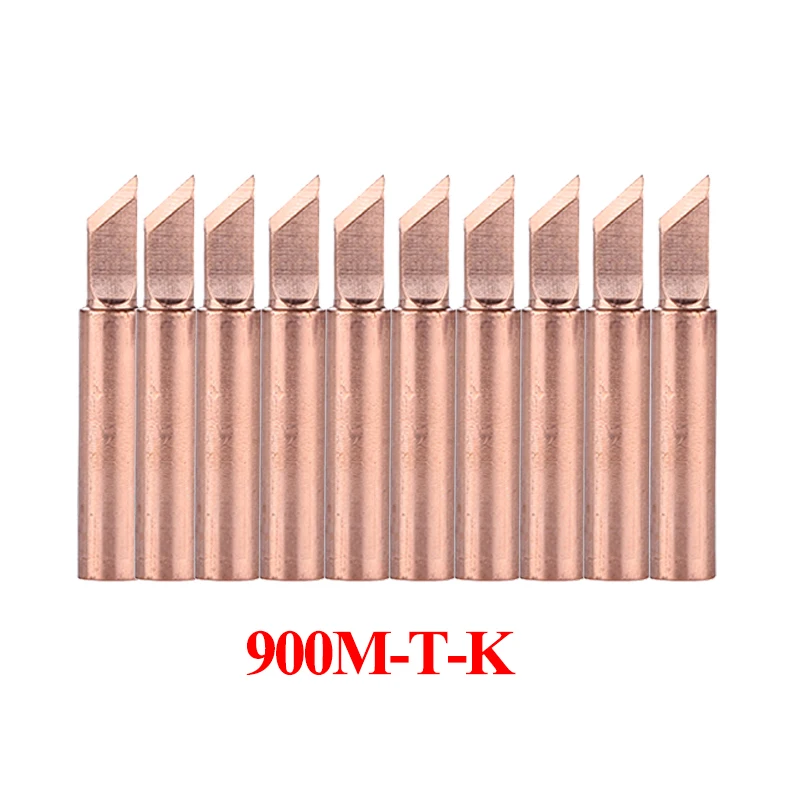 10Pcs/lot Pure Copper Soldering Iron Tip 900M-T-K Welding Sting Solder for 936 Rework Station | Инструменты