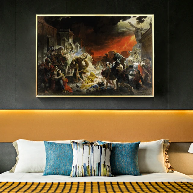 The Last Day of Pompeii by Karl Bryullov Painting Printed on Canvas 4