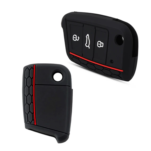 Auto Schlüssel Fall Shell Remote Smart Key Cover Fob Fall Halter Silikon  Für VW Volkswagen Golf MK7 GTI Golf 7 golf 7,5 GTI R GTE GTD - AliExpress