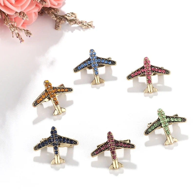 6 шт./компл. самолет брошь самолёт Эмаль Подвески Ювелирные изделия вечерние