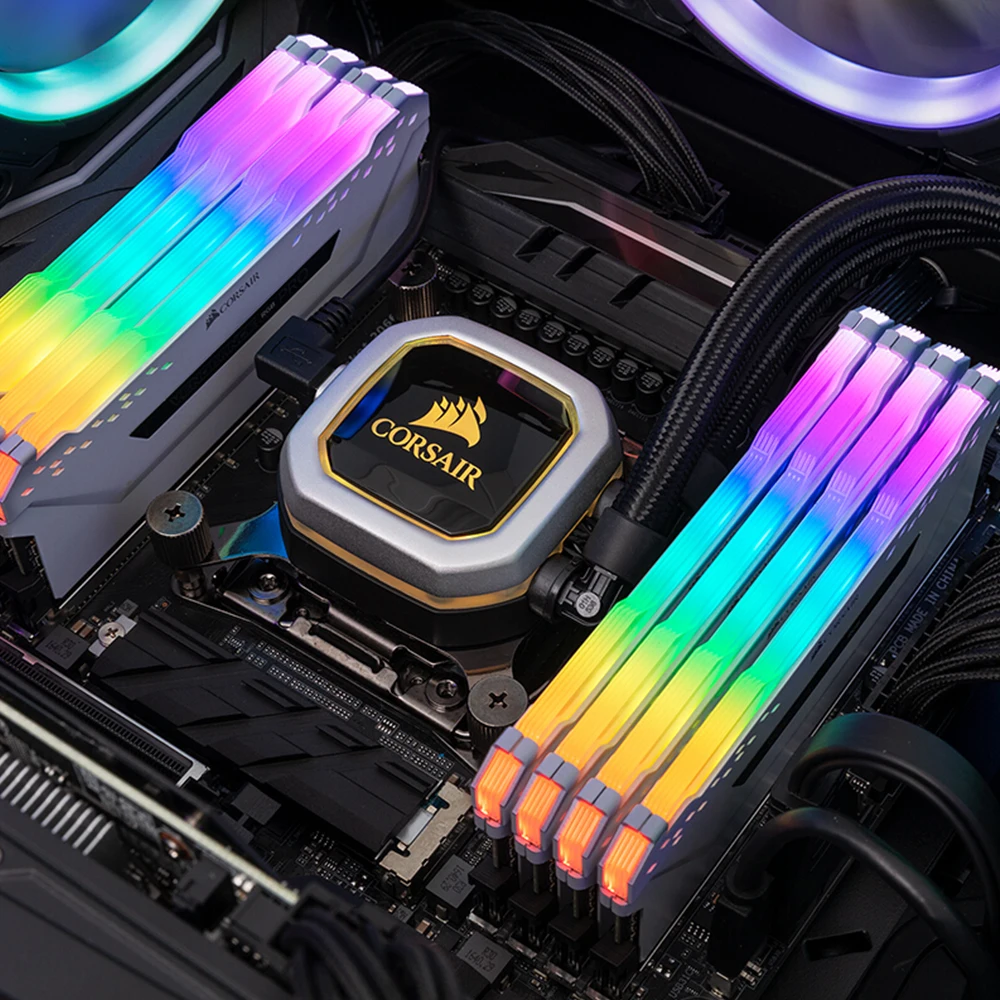 Модуль памяти CORSAIR Vengeance 16 Гб (2X8) RGB PRO двухканальный модуль DDR4 PC4 3000 МГц 3200 DIMM C16 C18