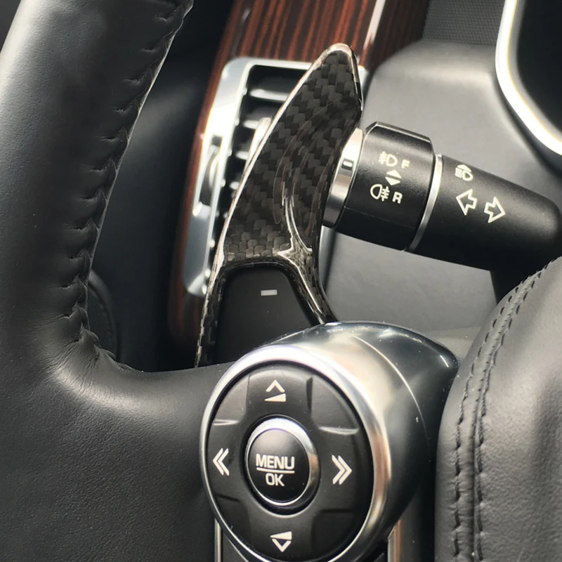 Удлиненный стиль Красного стекловолокна рулевого колеса лопасти переключения подходит для Jaguar XE XF XJ XK