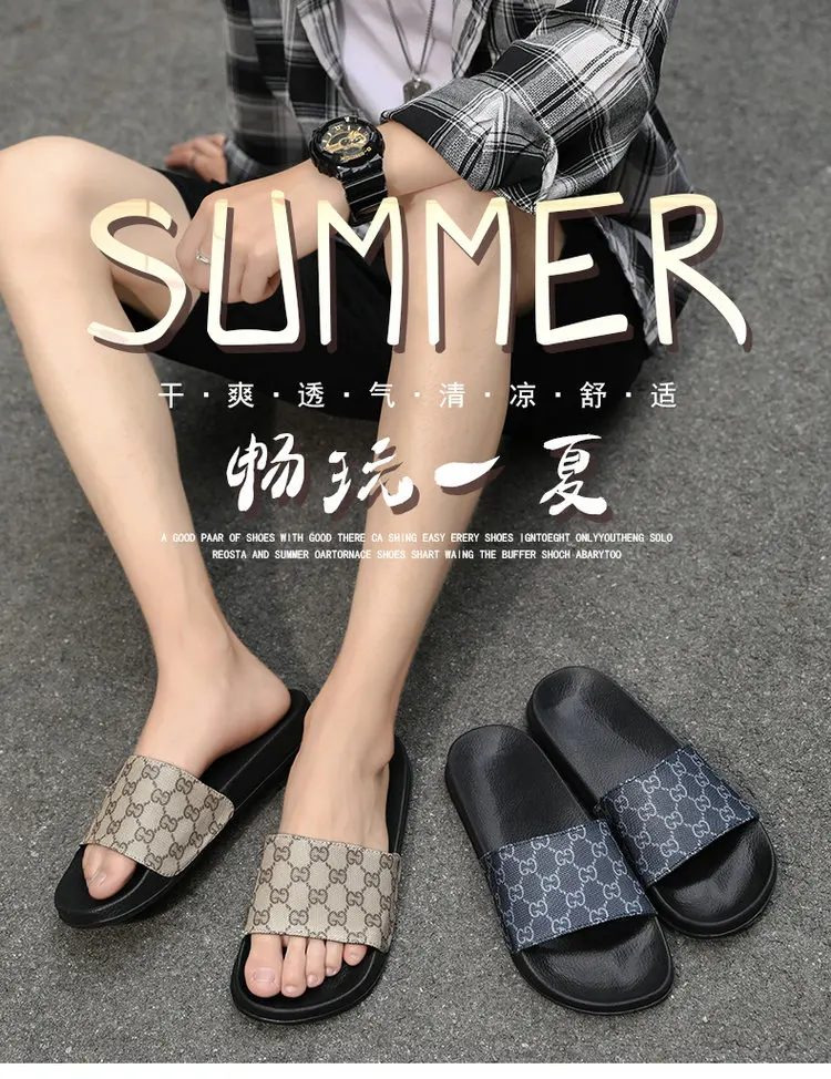 Sandalias de baño informales para hombre y mujer, zapatos de suela suave para exteriores