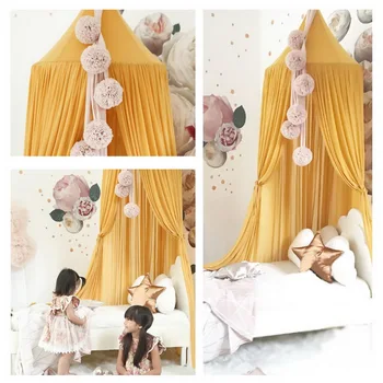 

Hung Dome Lace Mosquito Net Bedcover Chiffon Bed Canopy Netting Double King Size Fly Insect Protection Mosquiton Net