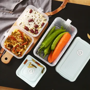 

Refrigerator with Fresh Box Kitchen Food Freshness Box with Handle Fruit & Vegetable Storage Box Sealed Freezer Box