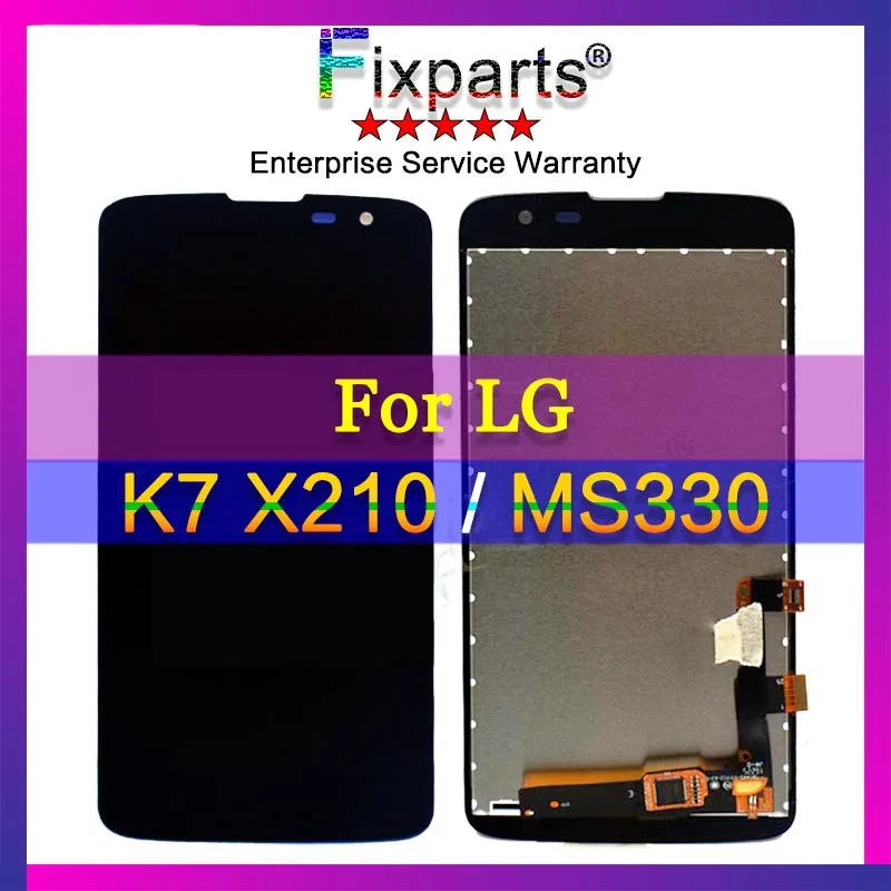 Черный ЖК дисплей для LG K7 X210 X210DS + дигитайзер сенсорного экрана с рамкой в сборе