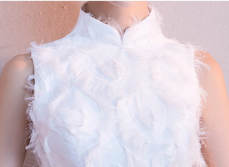 Белое Женское платье без рукавов Cheongsam, короткие тонкие вечерние платья, весеннее китайское стильное платье с воротником-стойкой, Qipao, сексуальное платье Vestido XS-3XL