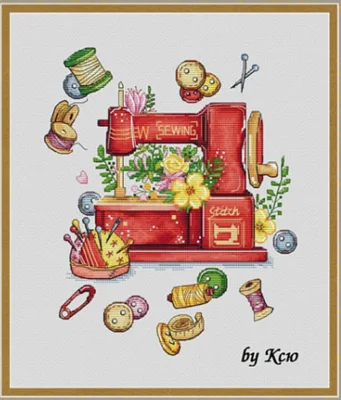 

Joy Sewing Machine Package, Greeting Needlework Counted Cross-Stitching Kits, New Style