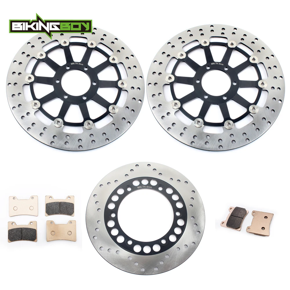BIKINGBOY для YAMAHA YZF 600 R 1995 1996 TRX 850 1996-1999 TDM 850 91-01 FZR 600 90-99 Передние Задние тормозные диски роторы колодки - Цвет: Round Black