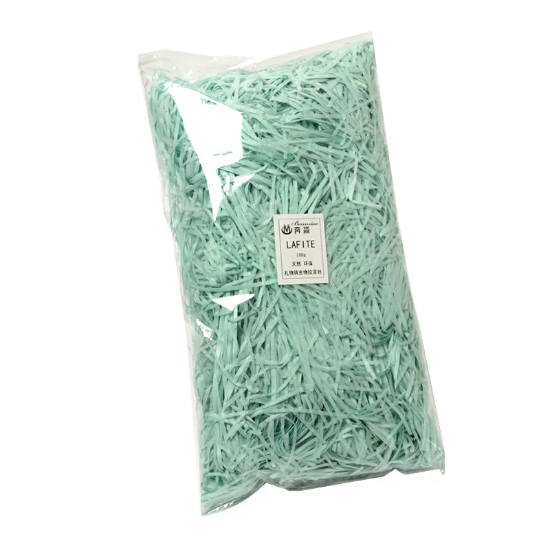 tiffni blue 100 г/упак. многоцветная измельченная мятая бумага конфетти Подарочная коробка корзина наполнитель Лафит измельченная бумажная упаковка для свадебной вечеринки измельченная ткань - Цвет: tiffni blue