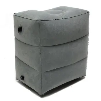 

Three-layer Inflatable Flocking Footrest Mat Travel Inflatable Footrest Pillow Airplanes Rest Sleeping Flocking Foot Mat