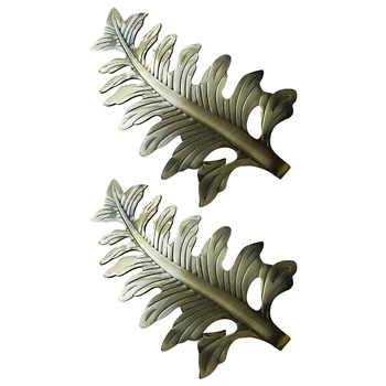 

1Pair Curtain Hook U Shaped Decorations Durable Leaves Design For Home Tie Back Metal European Style Easy Install Wall 20cm