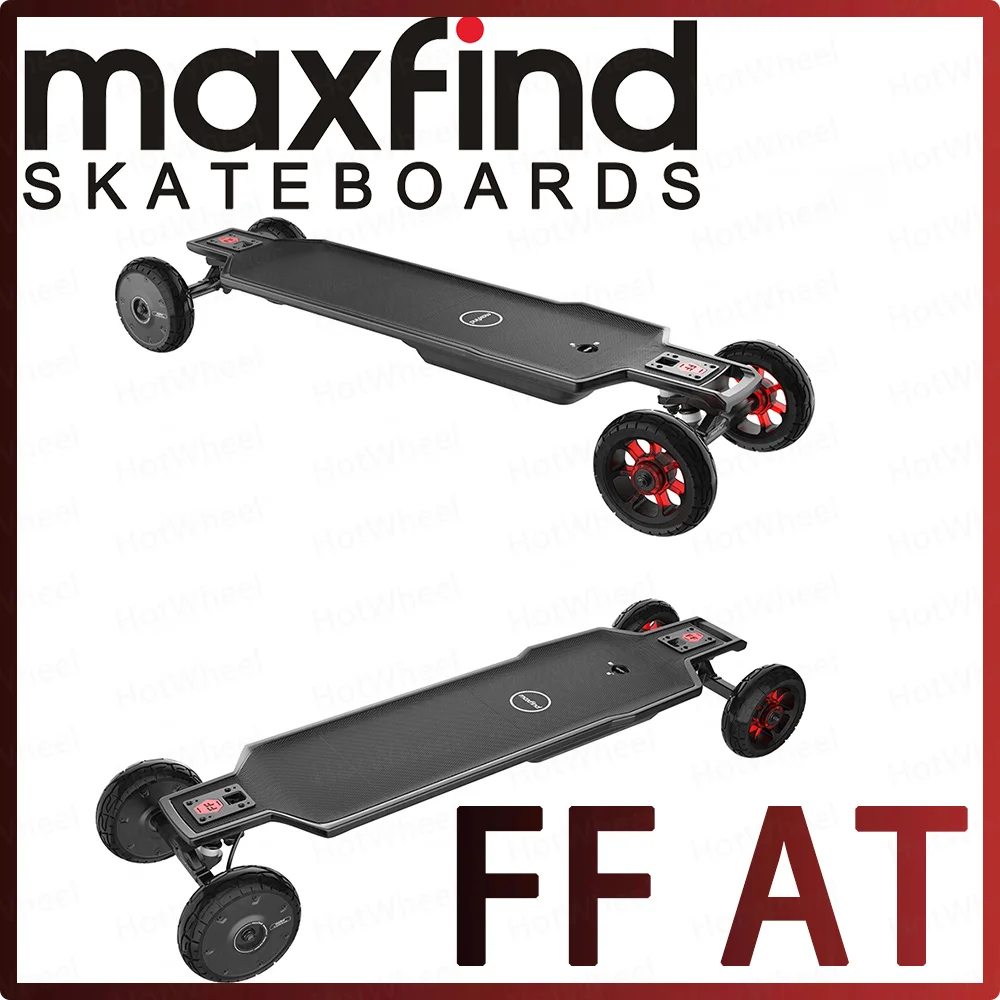Электрический скейтборд MAXFIND FF AT 1500Wx2 лонгборд 45 км/ч 27 км 376wh 1500 Вт * 2 12 5 кг 97 см