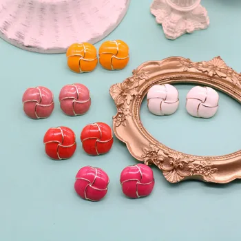 

Squar Colourful Enamelling Earring-Stud Sweet Fashion Classic Brincos Pretty Designs For Modern Women Party Gifts