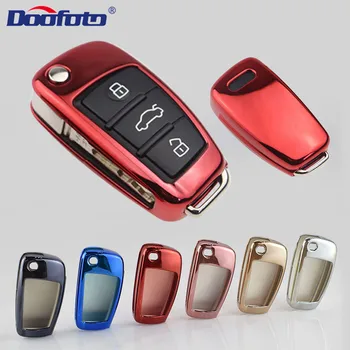 

Doofoto Car Key Sticker Cover For Audi Q3 A4L A6L C6 A7 A8 A1 A3 A4 A5 Q5 A6 Car Folding Key Sets Accessories Protective Shell