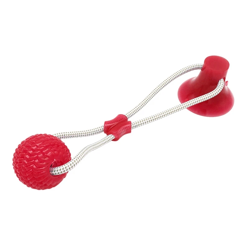 Интерактивные игрушки для домашних собак, резиновый мяч с присоской, эластичные веревки, самоиграющаяся молярная жевательная игрушка, инструмент для чистки зубов, дропшиппинг - Цвет: A
