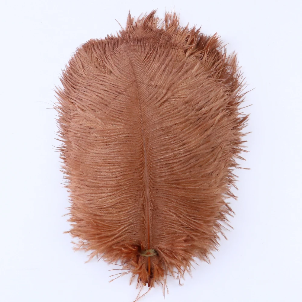 TS0120029 25-30cm red coffee ostrich feathers 2