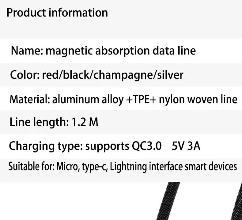 360 градусов Поворот круговая Магнитный строка данных для iPhone X 8 7 6 Plus& кабель Micro USB и кабель Тип usb-C кабель с разъемом usb-c