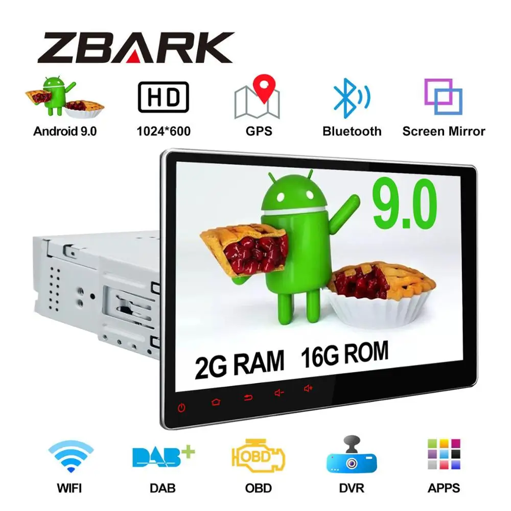

10.1inch 1 din Android 9.0 Universal Car GPS Navigation FM Bluetooth Stereo Player Radio YHTY101D