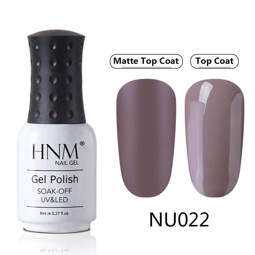 HNM розовый матовый эффект гель лак для ногтей нужно матовое верхнее покрытие Базовый Топ Полупостоянный УФ светодиодный гибридные Лаки гель лак - Цвет: NU022