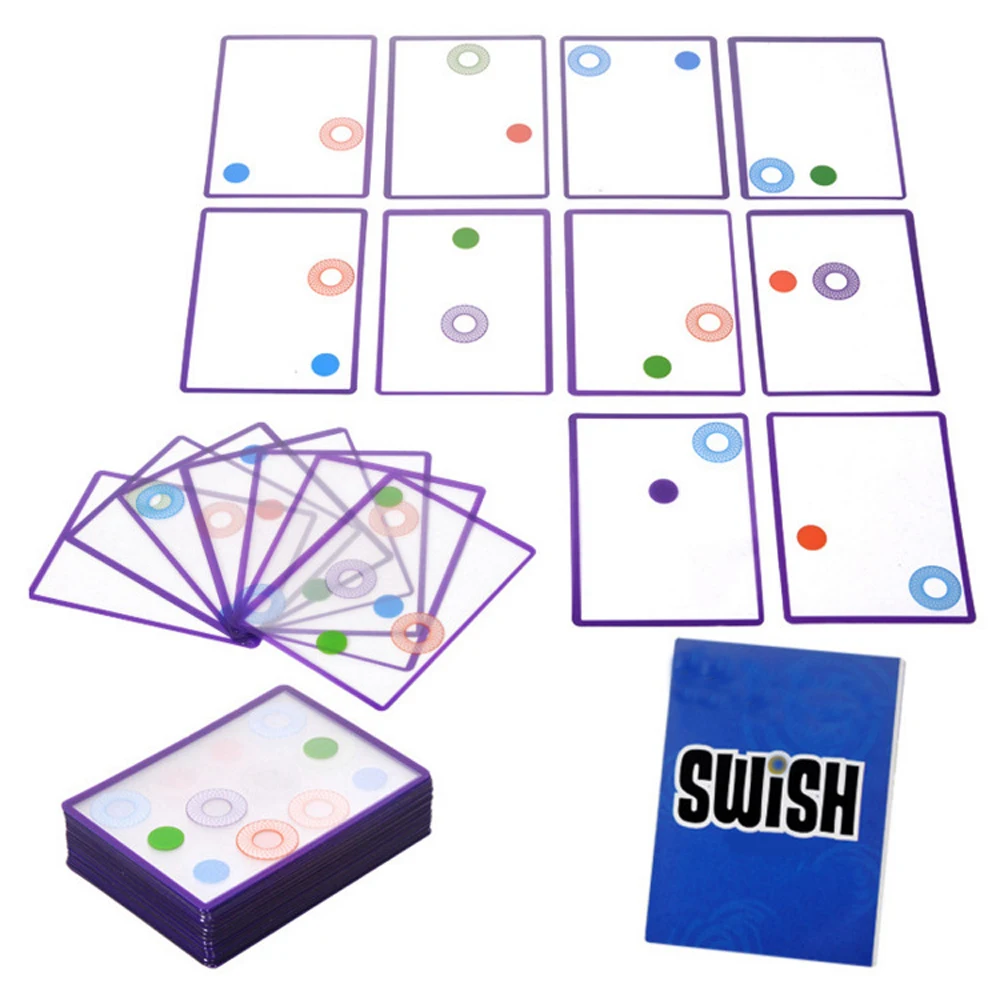 

popular family fun party table game board game playing swish cards junior think visual spatial challenge train brain