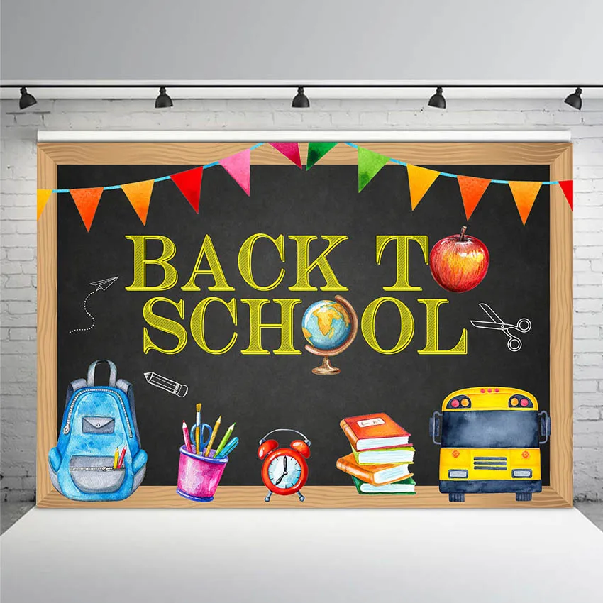 MEHOFOTO Welcome Back To School Photograph Background for Students Pen and Notebook Photo Backdrop Studio Banner | Электроника
