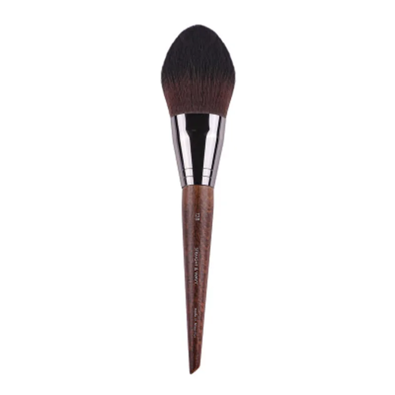 

1 pcs Luxury Round Kabuki Brush Wood Handle Dome Shape Dense Powder Brush Tapered Precision Blush Powder Makeup Brush