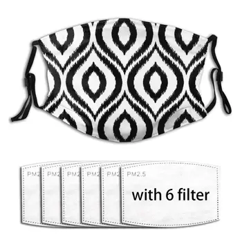 

Ikat Damask Outdoor Washable Anti Haze PM2.5 Filter Masks Activated Carbon Filter Antibacterial Dust Proof Face Cover