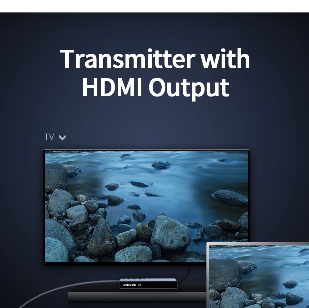Unnlink 60 м HDMI удлинитель петля RJ45 передатчик стабильность поддержка FHD 1080P@ 60 Гц CAT6/CAT7 TX/RX сетевой HDMI сплиттер удлинитель