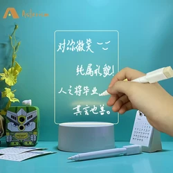 Criativo led night light note board placa de mensagem com caneta usb power decoração da lâmpada noite presente para crianças menina amigo para o quarto