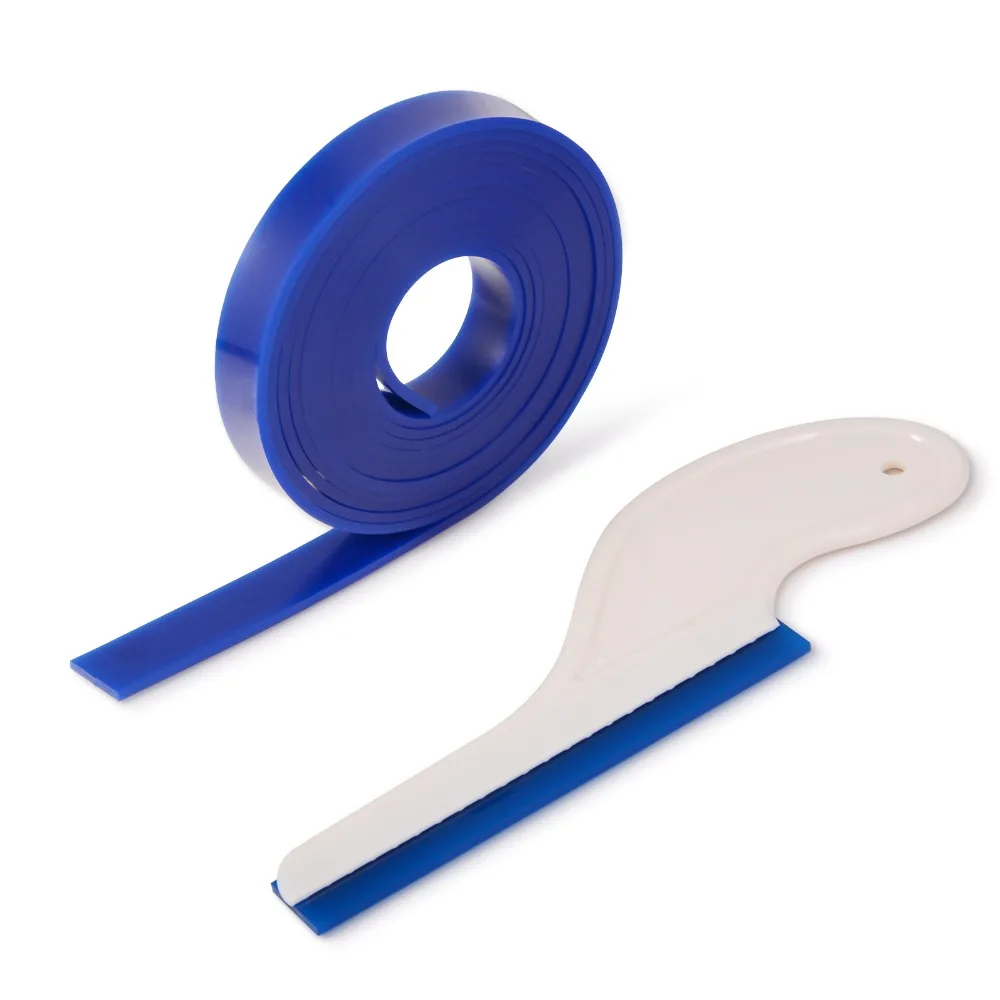 

EHDIS Glass Water Wipe Squeegee With 45cm Rubber Spare Blade Vinyl Film Window Tint Install Tool Car Wrap Cleaning Ice Scraper