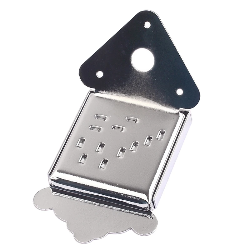 

Chrome Mandolin Guitar Tailpiece with Cover and Screws for Mandolin Guitar Parts Accessories