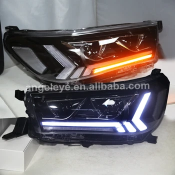 

New Arrival led front light for TOYOT A for HILUX VIGO Hilux Revo Headlights Black Housing YZ