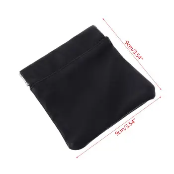 

Men Ladies Genuine Leather Coin Pouch Snap Top Purse Strong Metal Spring Closure Small Change Bag M5TE