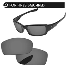 Papaviva черные хромированные зеркальные поляризованные Сменные линзы для Fives квадратные солнечные очки в оправе UVA и UVB Защита