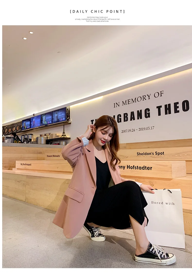 Фотосессия основная поддержка интернет-знаменитость костюмы для маленьких пальто Осенняя женская обувь стиль корейско-Стиль британо-Стиль тонкий Повседневное Блаз