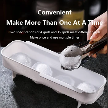 

Safety Whiskey Ice Ball Cube Maker Tray Sphere Mould Party Brick Round Bar Frozen Mold With Lid Kitchen Bar Ice Cream Tools