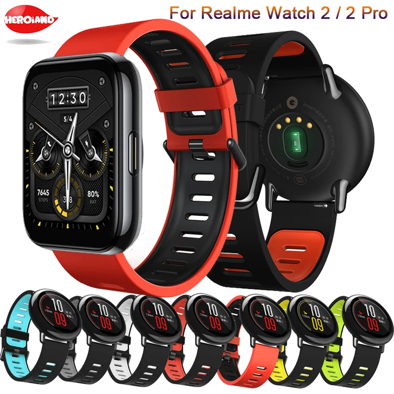 

Soft Silicone 22MM Strap For Realme Watch 2 /2 pro Smart Watchband Replacement Wristband For Realme Watch S /S pro bracelet belt