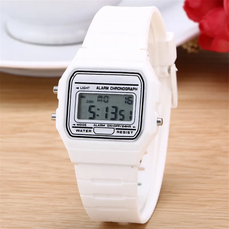 High quality men women dress sports watches whatch women gold silver Silicone Couple Watch digital watch 4