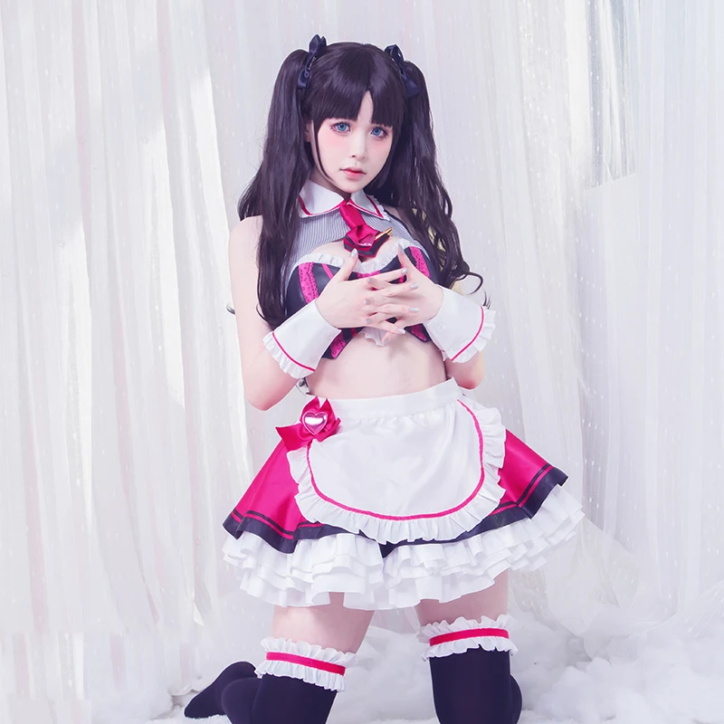 

Japan Anime Fate/Grand Order Tohsaka Rin Cosplay Costume Valentine's Day Lolita Party Street Chocolate Sexy Maid Dress Outfit