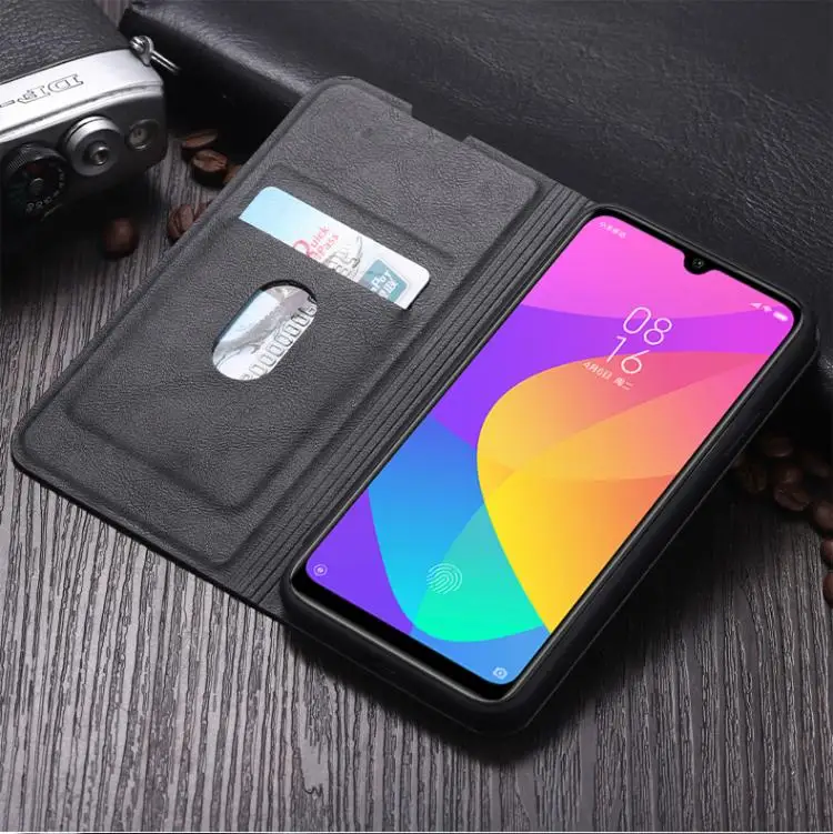 For Xiaomi Mi 9 8 SE 8 Lite Case Leather Flip Stand Cover for Mi  max 2 3 CC9 CC9E  CC9 Pro Wallet Auto Magnetic Closed Book Bag xiaomi leather case custom