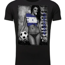 WM 2018 Jersey chica Sexy señorita Fu_ball Weltmeisterschaft Vintage Honduras de moda de los hombres camiseta de