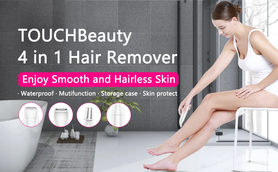 TOUCHBeauty электрическая бритва для удаления волос на лице, 4 в 1 триммер для бровей, удаление волос на лице для женщин TB-1753