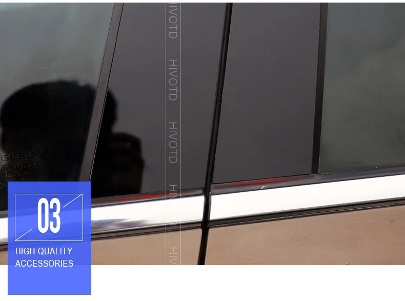Hivotd для Geely Atlas Emgrand NL-3 Proton X70, аксессуары, ПВХ, покрытие на окно, Внешнее украшение, наклейка для автомобиля, стиль ，автотовары аксессуары для авто