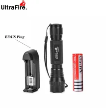 UltraFire WF-501B тактический фонарь T6/L2/V6 светодиодный фонарь для костра 18650 батарея 1/5 Режим Фонарь светодиодный фонарь