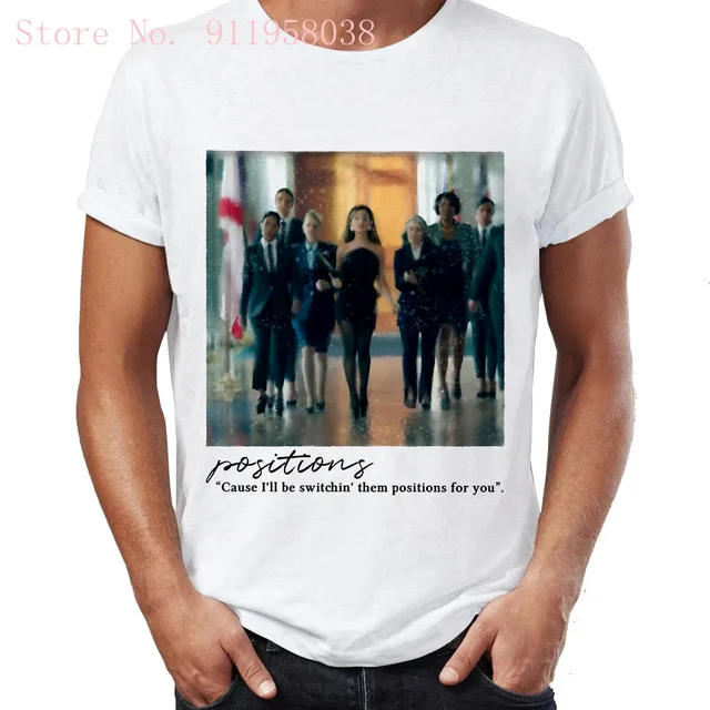 Kawaii Ariana Grande positions print Tshirt Harajuku sweet music singer cover t shirt oversized gothic punk women/men's T-Shirts 177 (21)