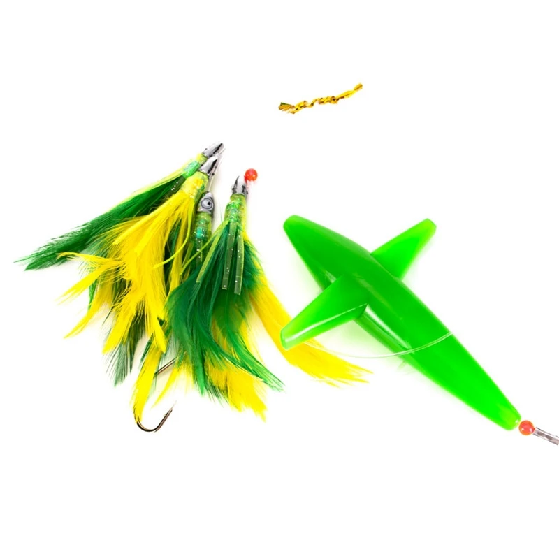

Fishing lure Feather Trolling Skirt Tuna Lure for Big Game Fishing Rigged Marlin with Stainless Steel Hook Assorted Colors